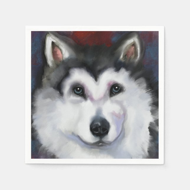 ALASKAN MALAMUTE   PAPPERSSERVETT (Framsidan)