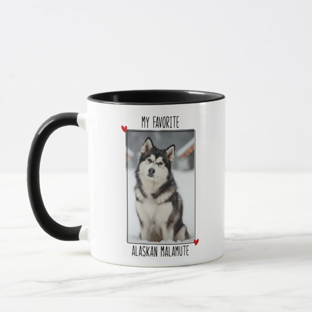 Alaskan Malamute Personalized Photo Dog Lover Mugg (Vänster)