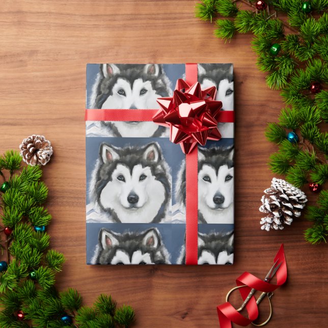 Alaskan Malamute       Presentpapper (Julgåva)