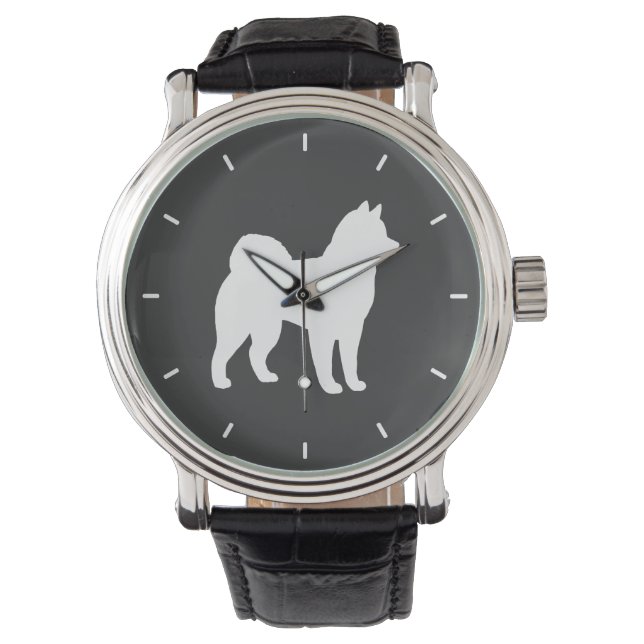 Alaskan Malamute Silhuett Armbandsur (Framsida)