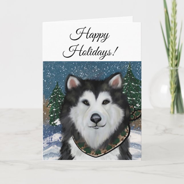 Alaskan Malamute Tack Kort (Framsida)