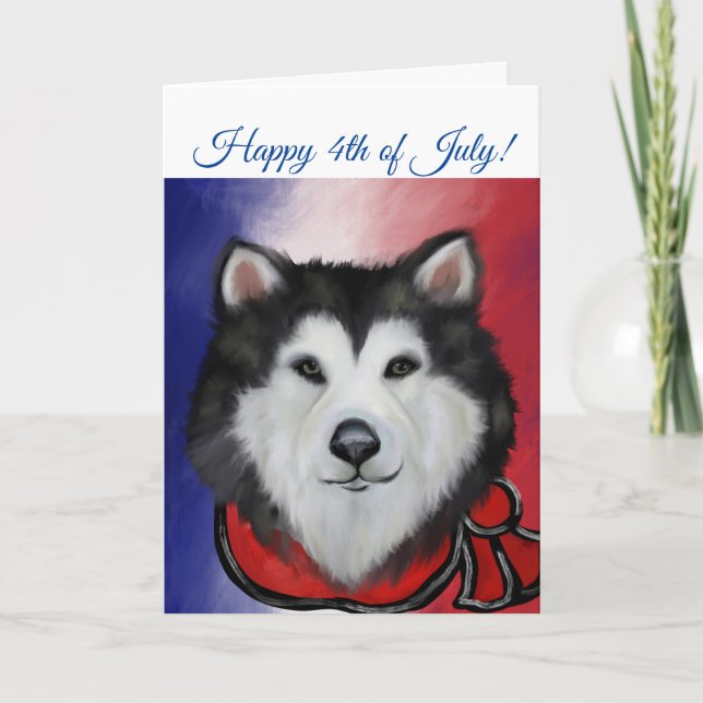 Alaskan Malamute Tack Kort (Framsida)