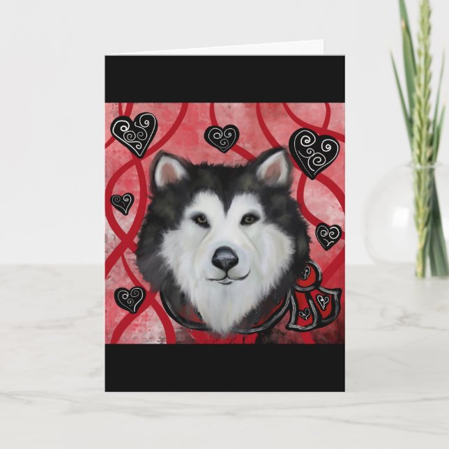Alaskan Malamute     Tack Kort (Framsida)