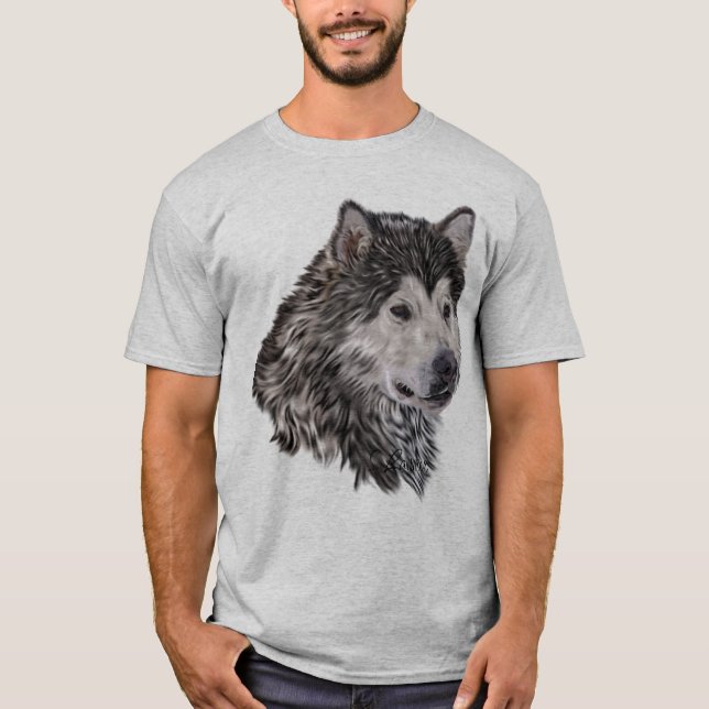 Alaskan Malamute Tee Shirt (Framsida)