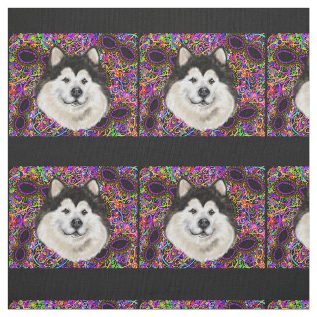 Alaskan Malamute Tyg (Provkarta)