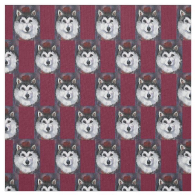 Alaskan Malamute  Tyg (Provkarta)