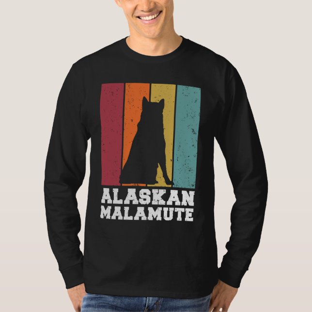 Alaskan Malamute Vintage T Shirt (Framsida)
