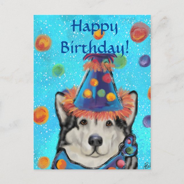 Alaskan Malamute Vykort (Framsida)