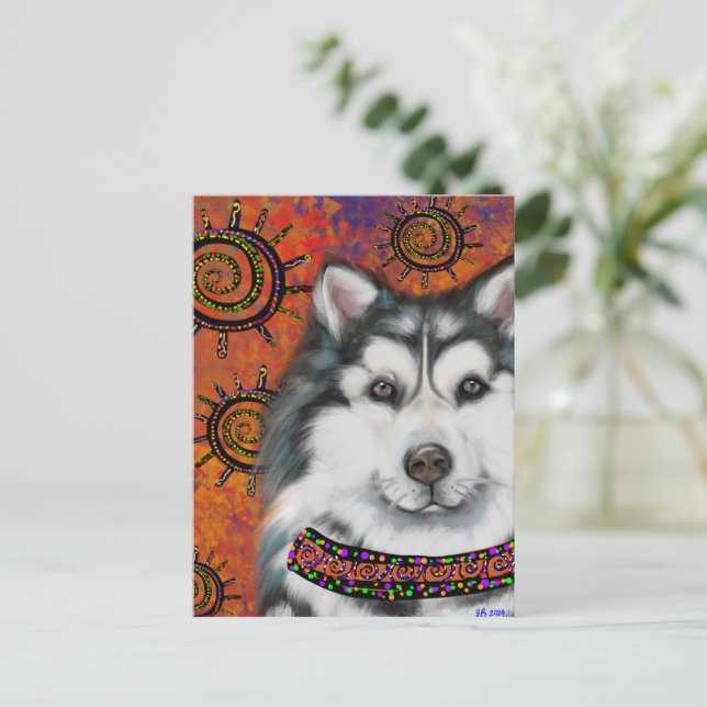 ALASKAN MALAMUTE VYKORT (Stående Fram)