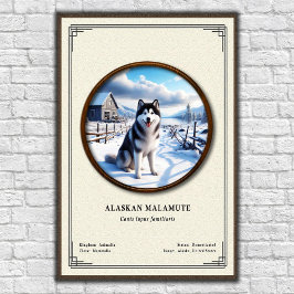 Alaskan Malamute Zoologisk Serie Poster