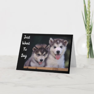 "ALASKAN MALAMUTES BIRTHDAY ÖNSKEMÅL" KORT