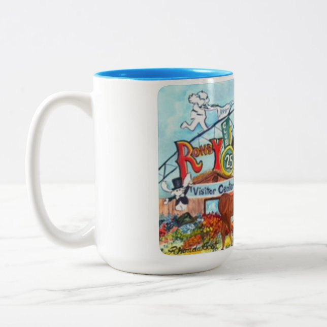Alaskan Mushing "Under the Arch" icon mug Två-Tonad Mugg (Vänster)