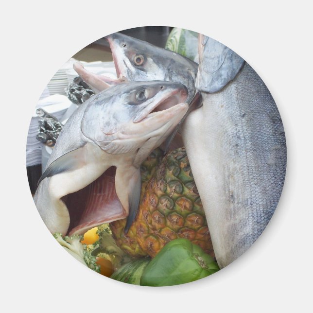 Alaskan Salmon Buffet Magnet (Framsidan)