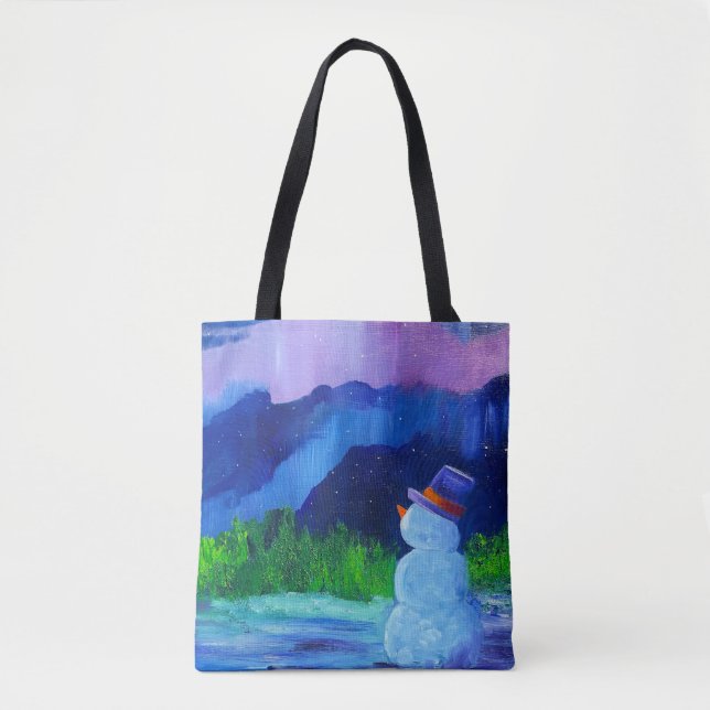 Alaskan Snowmen Canvas Tote Tygkasse (Framsida)