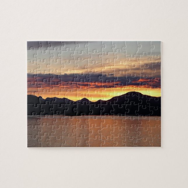 Alaskan Sunset I Vacker Alaska-fotografering Pussel (Horisontell)