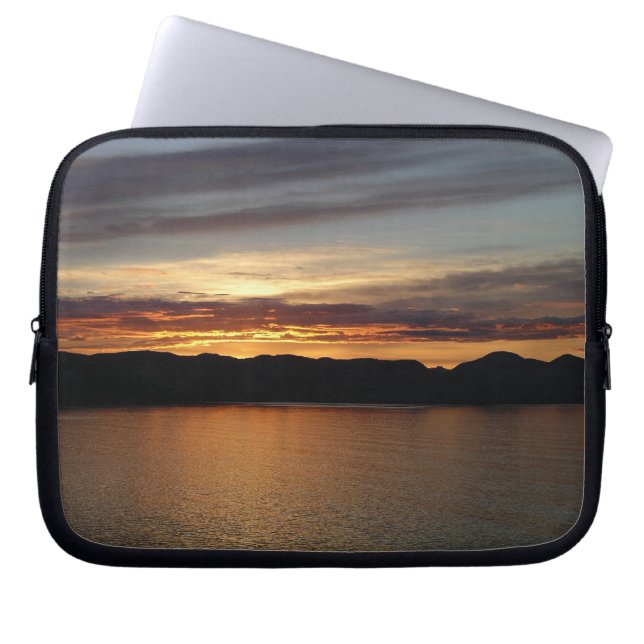 Alaskan Sunset II Vacker Alaska-fotografering Laptop Sleeve (Framsidan)