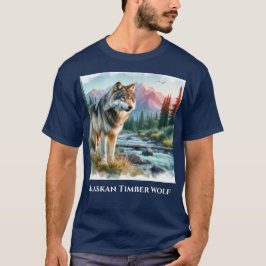 Alaskan Timber Wolf Natur Vilda Djur T-Shirt