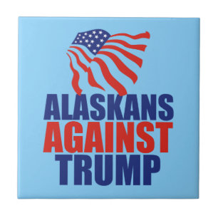 Alaskans mot trumpump kakelplatta