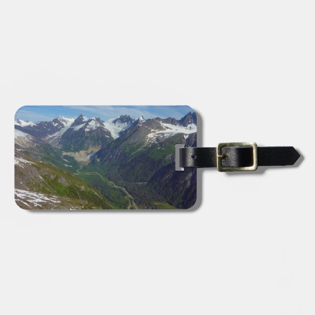 Alaskansk dalgång formad av glaciär bagagebricka (Horisontell Framsida)