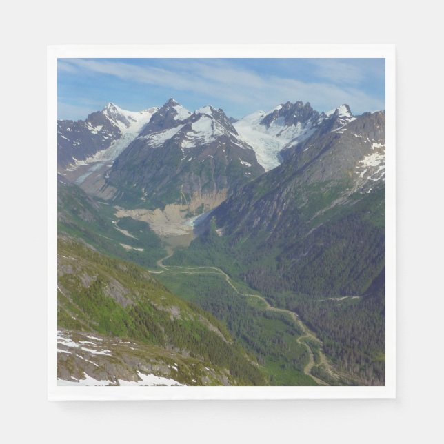 Alaskansk dalgång formad av glaciär pappersservett (Framsidan)