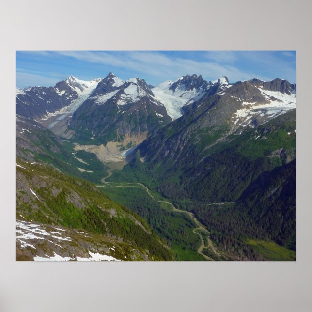 Alaskansk glaciärformad dal poster (Framsidan)