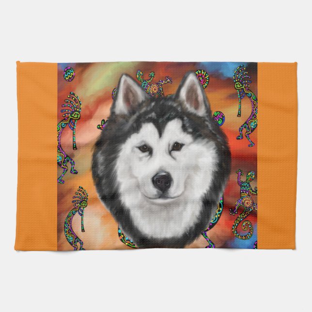 ALASKANSK MALAMUTE KÖKSHANDDUK (Horisontell)