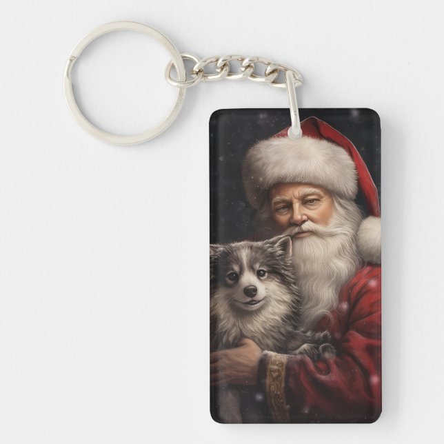 Alaskansk Malamute med Tomte Jul (Framsidan)