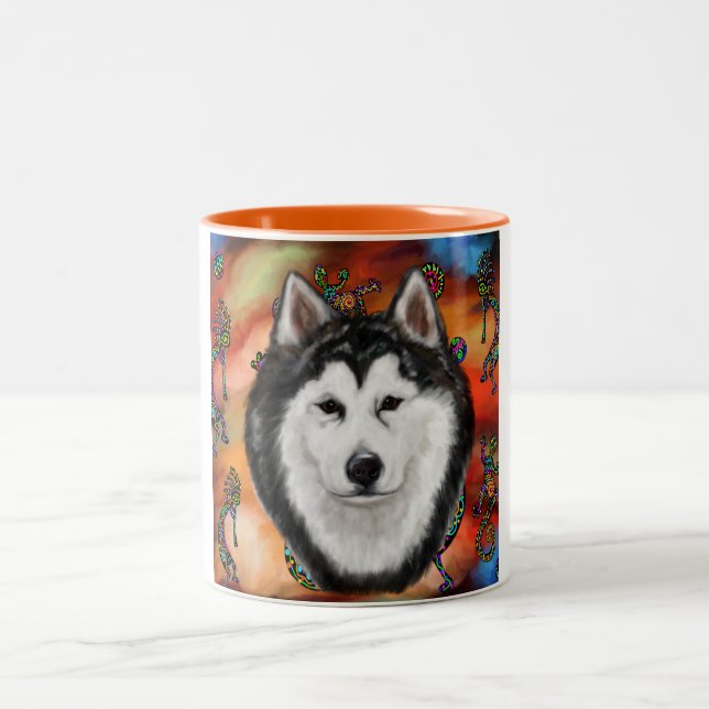 ALASKANSK MALAMUTE Två-Tonad MUGG (Center)