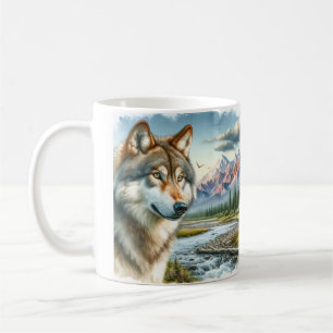 Alaskansk Timmer Varg Kaffemugg