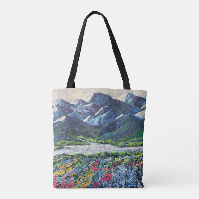 Alaskanska Tisha's Garden Tote Bag Tygkasse (Baksida)