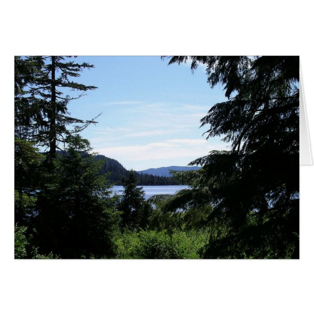 Alaskanskt Landskap Vacker Alaska Fotografi Hälsningskort (Framsidan Horizontal)