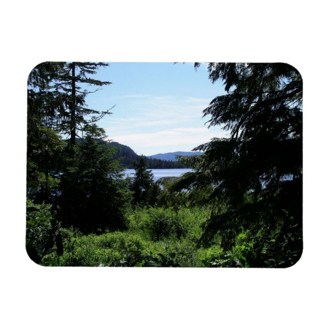 Alaskanskt Landskap Vacker Alaska Fotografi Magnet (Horisontell)