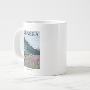 AlaskaRailroad och Fireweed Vintage Travel Jumbo Mugg