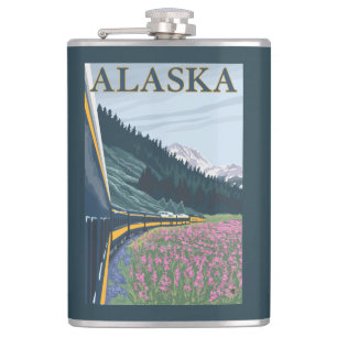 AlaskaRailroad och Fireweedvintage resor Fickplunta