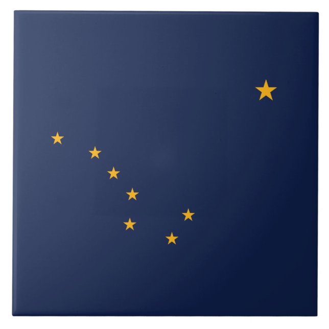 Alaskas flagga kakelplatta (Framsidan)