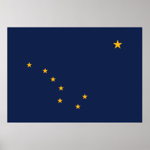Alaskas Flagga Print Poster