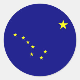 Alaskas flagga runt klistermärke