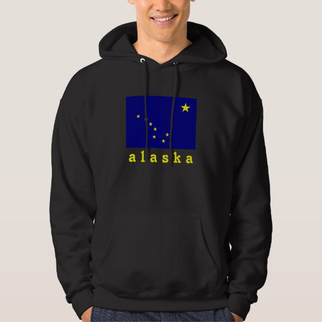 Alaskas Flagga T-Shirt Munkjacka (Framsida)