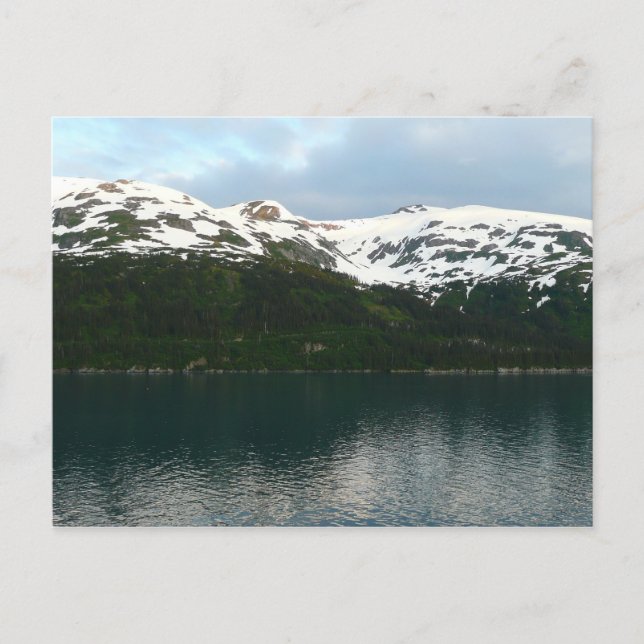 Alaskas kust vid skymning vykort (Framsida)