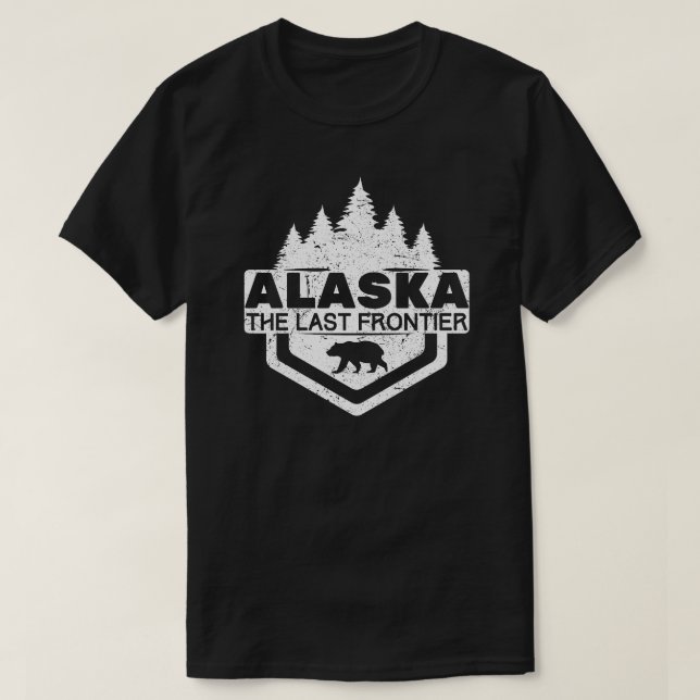 Alaskas smeknamn "The Last Frontier" T Shirt (Design framsida)