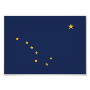 Alaskas statsflagga fototryck