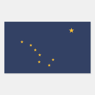 Alaskas statsflagga rektangulärt klistermärke