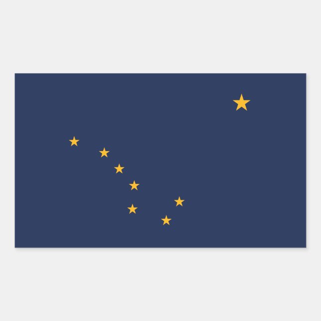 Alaskas statsflagga rektangulärt klistermärke (Framsida)