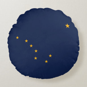 Alaskas statsflagga rund kudde