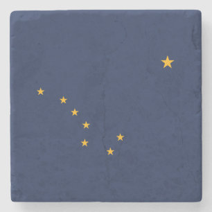 Alaskas statsflagga stenunderlägg