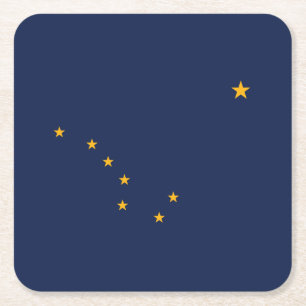 Alaskas statsflagga underlägg papper kvadrat