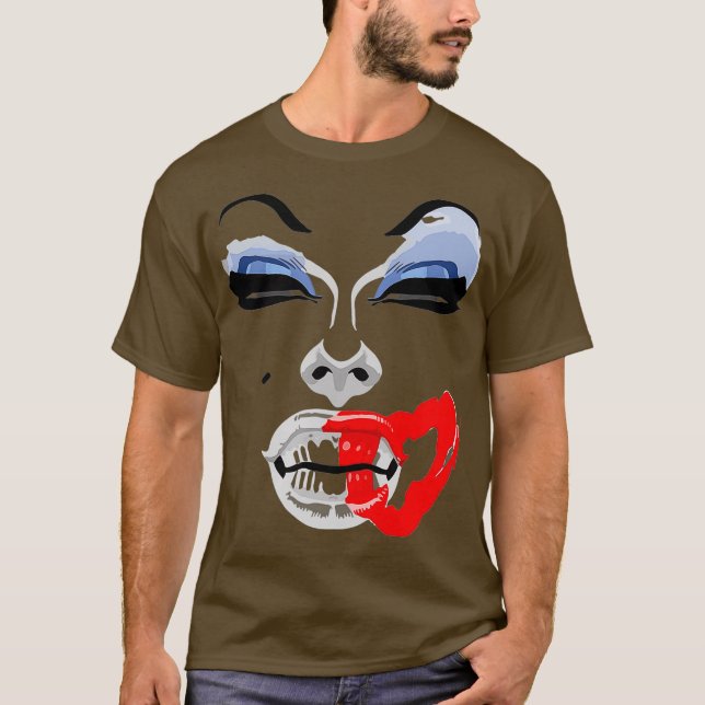 Alaskas Terrible Makeup Drag Queen T Shirt (Framsida)