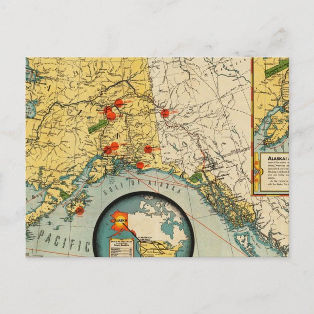 Alaskas territorium vykort (Framsida)