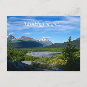 Alaskas utlopp Glacier Valley tänker på dig Vykort