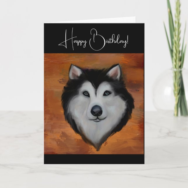 Alaskisk Malamute Tack Kort (Framsida)